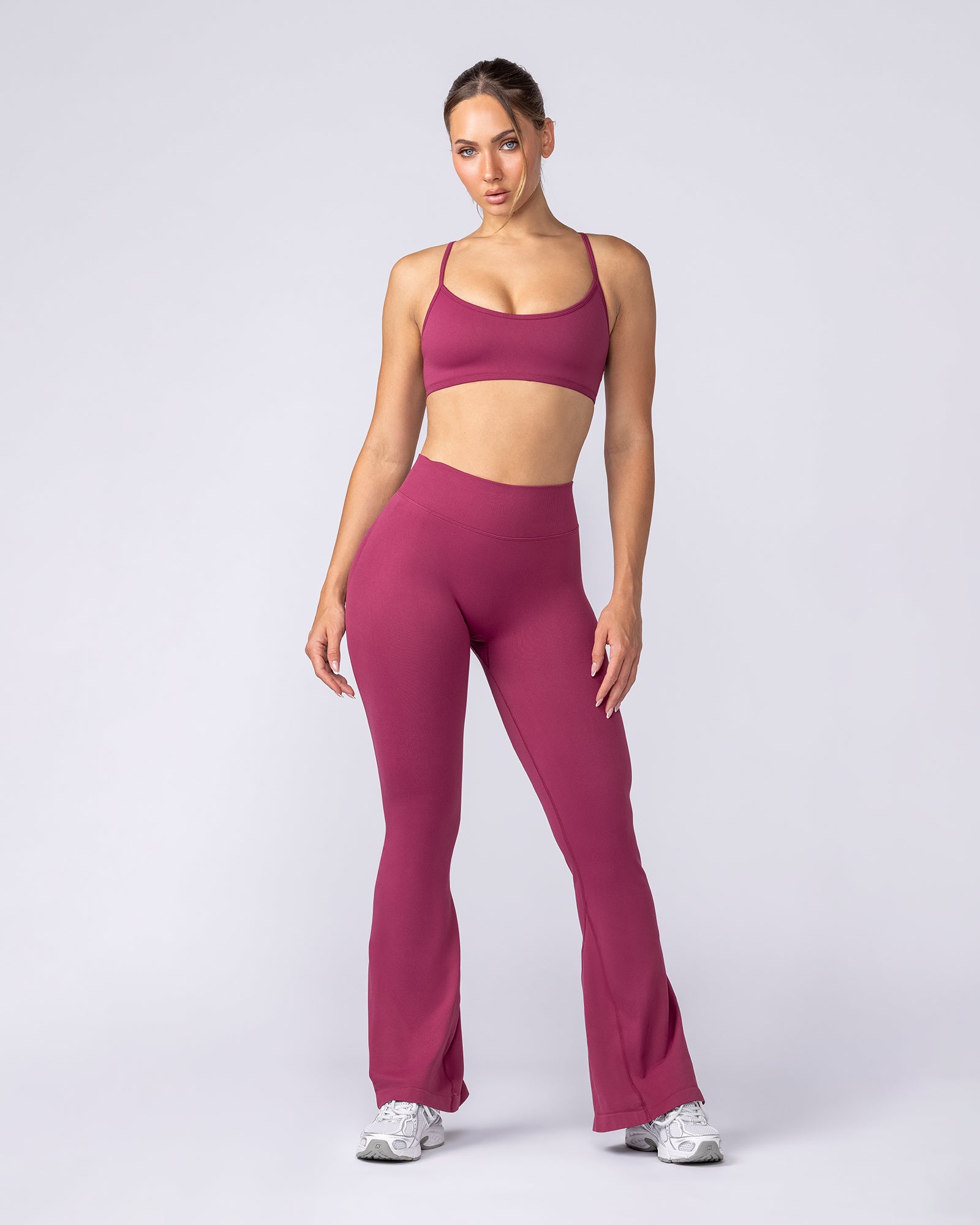 Muscle Nation Leggings Revealed Seamless Flare Leggings Regular - Rose Bud