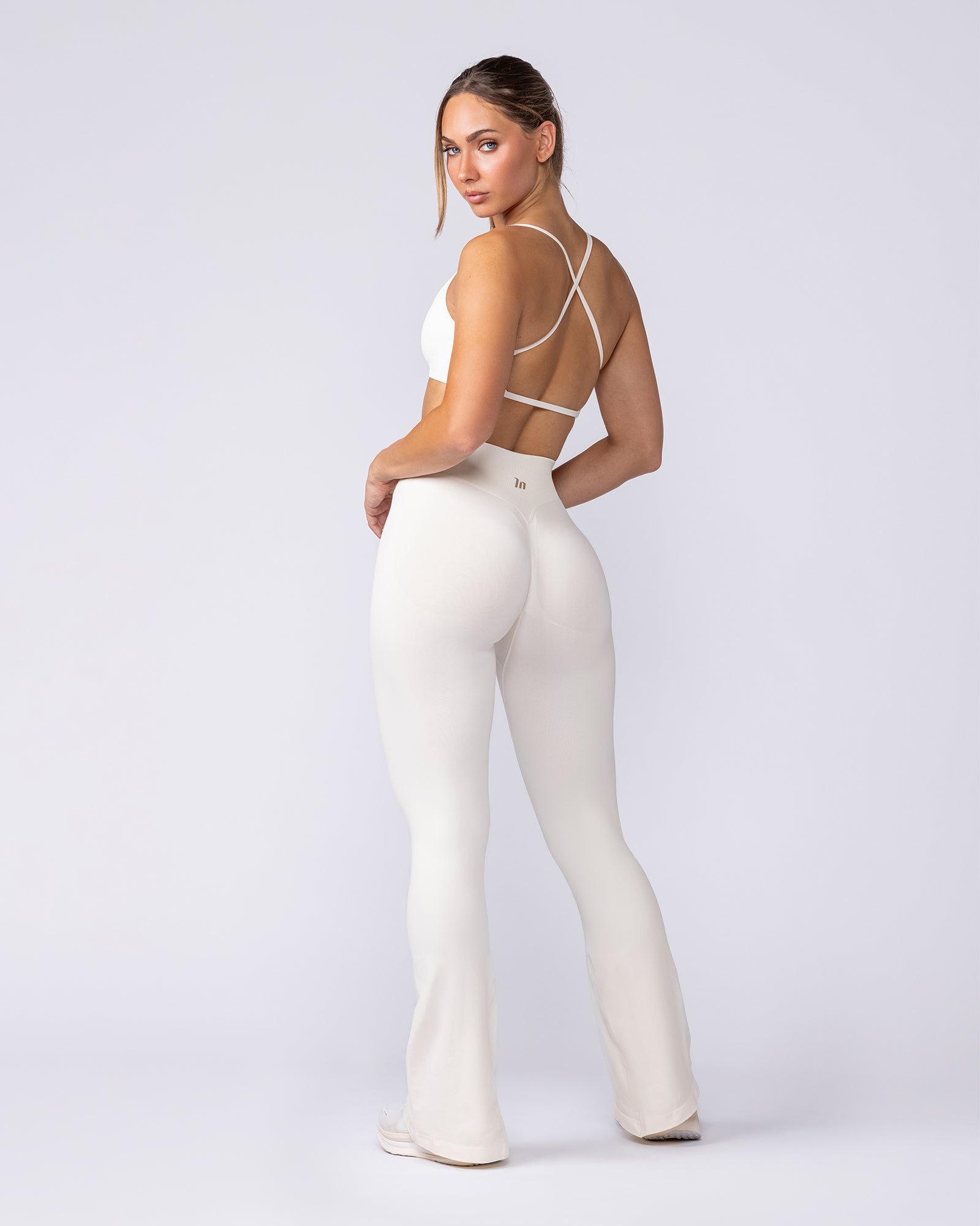 Muscle Nation Leggings Revealed Seamless Flare Leggings Regular - Travertine