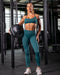 Muscle Nation Leggings Sculpt Seamless Ankle Length Leggings - Dark Jade