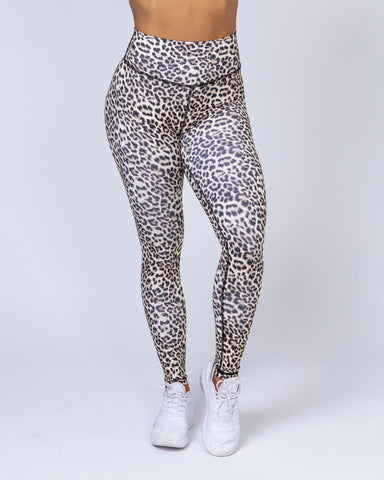 Muscle Nation Leggings Signature Full Length Scrunch Leggings - Yellow Leopard
