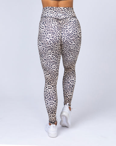 Muscle Nation Leggings Signature Full Length Scrunch Leggings - Yellow Leopard