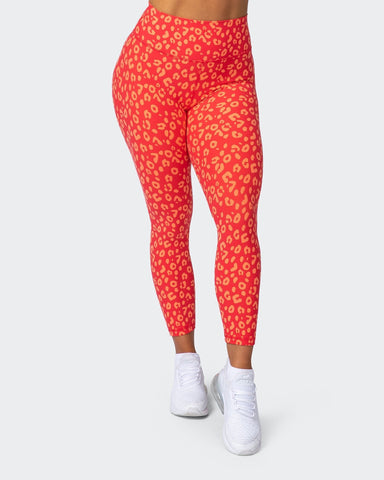 Muscle Nation Leggings Signature Scrunch 7/8 Leggings - Vibrant Cheetah Print