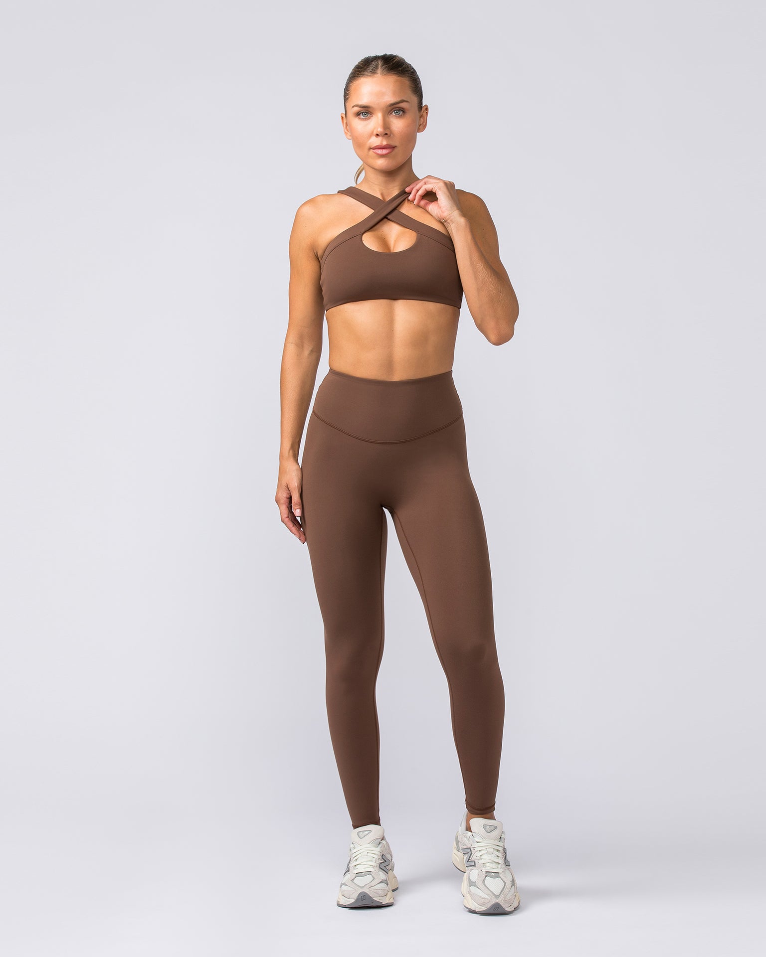 Muscle Nation Leggings Ultra Aura Ankle Length Leggings - Fudge