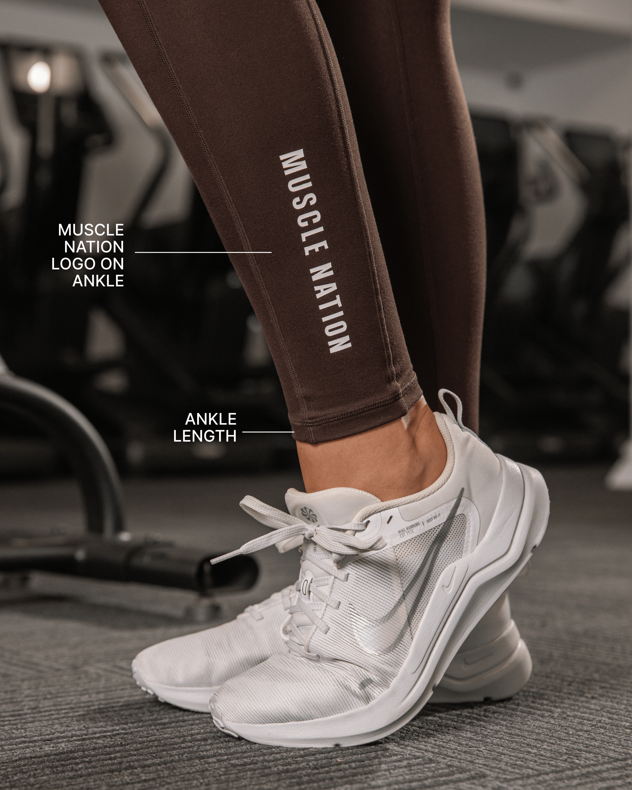 Muscle Nation Leggings Unrivalled Everyday Pocket Ankle Leggings - Cocoa