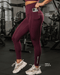Muscle Nation Leggings Unrivalled Everyday Pocket Ankle Leggings - Sangria