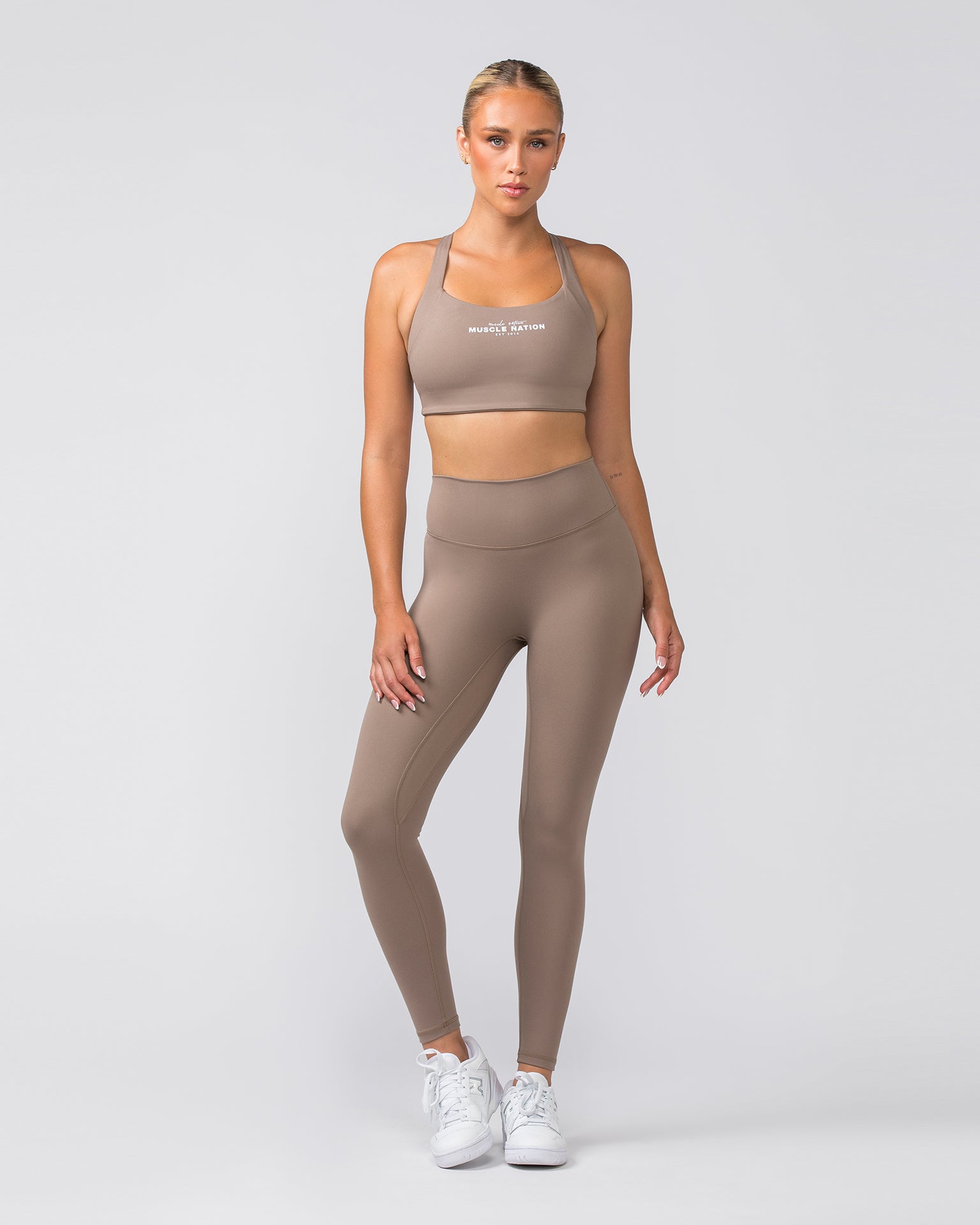 Muscle Nation Leggings Zero Rise Everyday Ankle Length Leggings - Mushroom