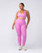 Muscle Nation Leggings Zero Rise Rib Ankle Length Leggings - Fondant Pink