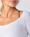 Muscle Nation Long Sleeve T-Shirts Balance Long Sleeve Rib Top - Light Grey Marl