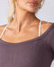 Muscle Nation Long Sleeve T-Shirts Balance Long Sleeve Rib Top - Umber