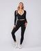 Muscle Nation Long Sleeve T-Shirts Bliss Wrap Top - Black