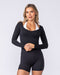 Muscle Nation Long Sleeve T-Shirts Tempo Long Sleeve Top - Black