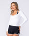 Muscle Nation Long Sleeve T-Shirts Tempo Long Sleeve Top - White