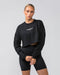 Muscle Nation Long Sleeve Tops Pace Cropped Long Sleeve Tee - Black