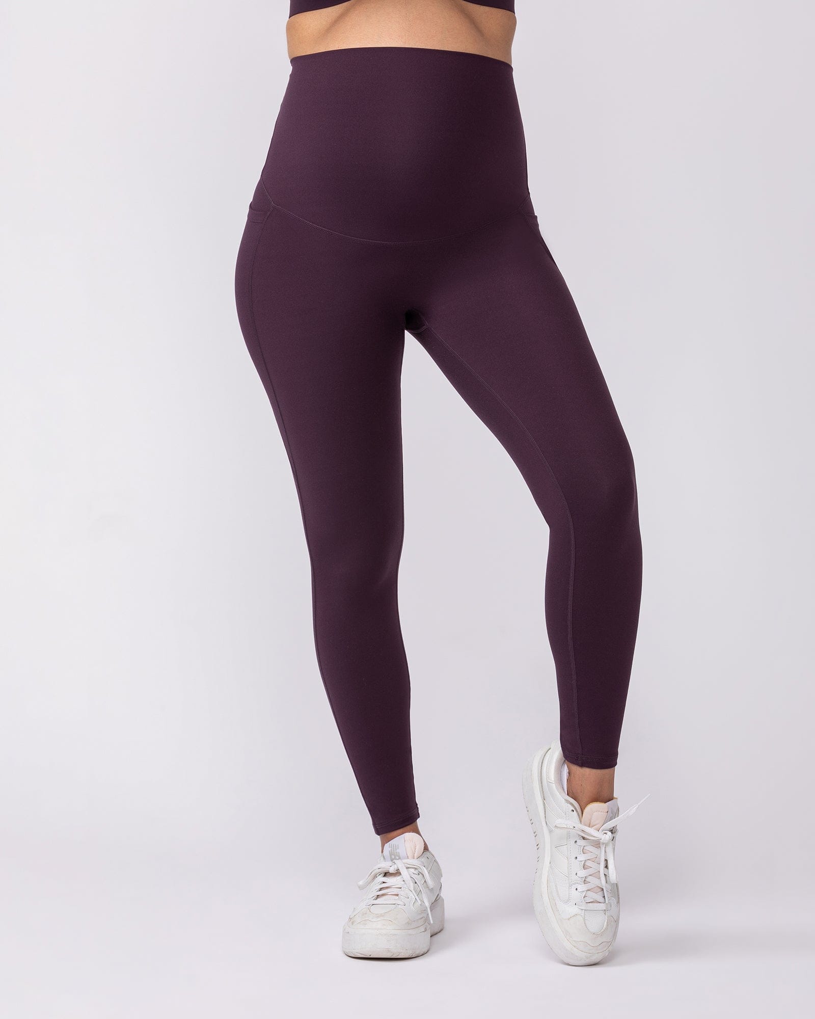 Muscle Nation Maternity Maternity Everyday Pocket Leggings - Midnight Plum