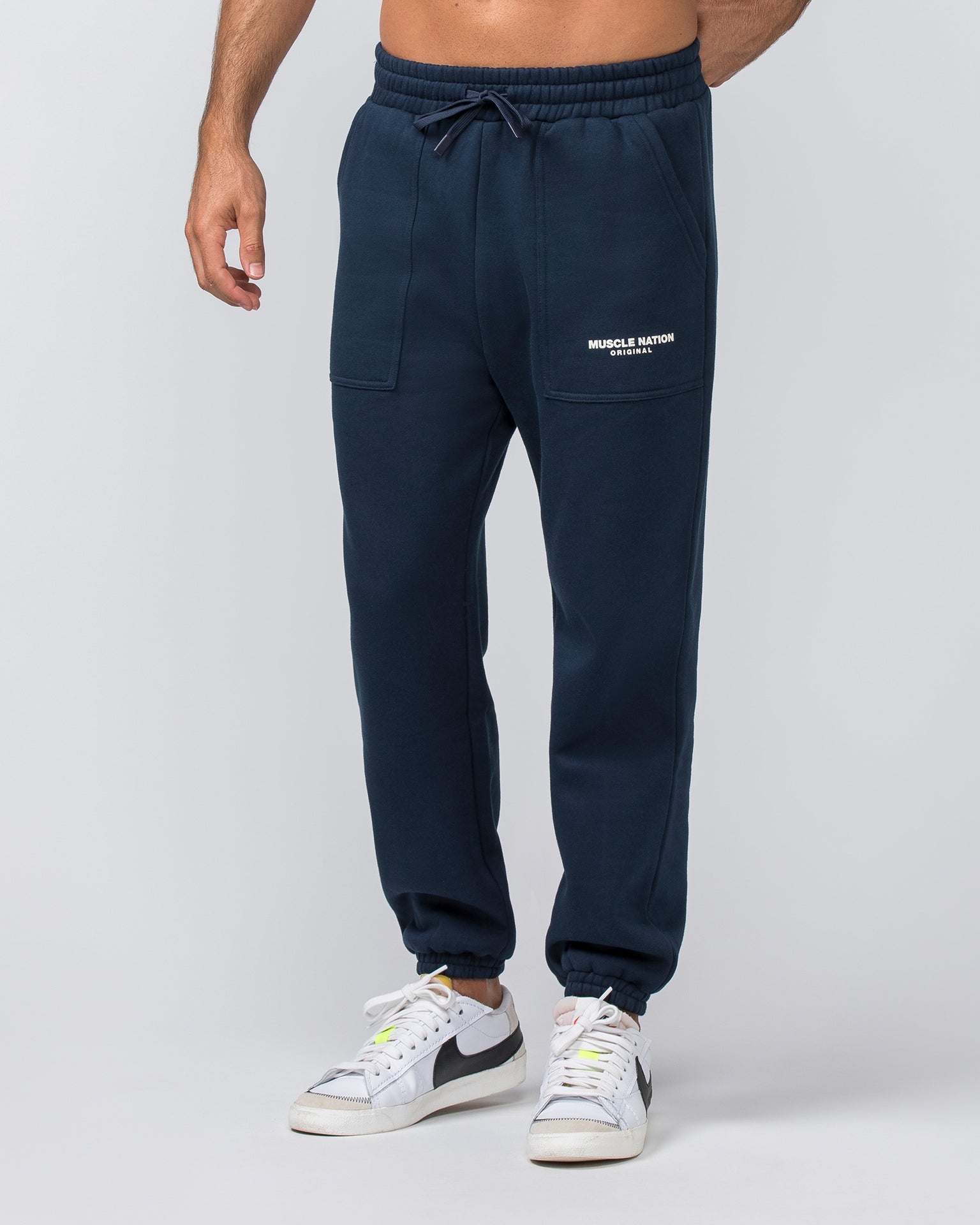 Muscle Nation Men's Track Pants Worldwide Trackies - Navy