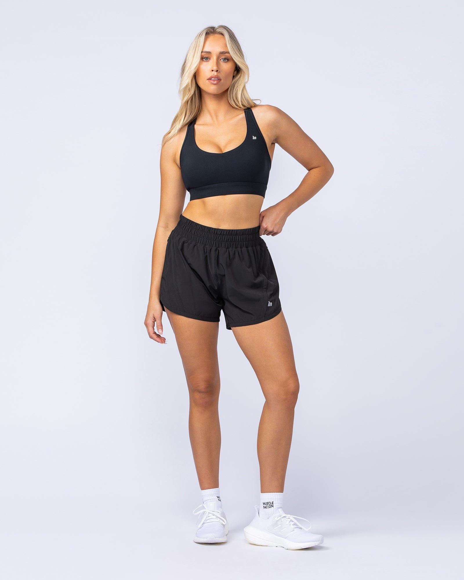 Muscle Nation Shorts Advantage Run Shorts - Black