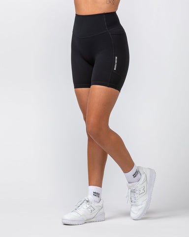 Muscle Nation Shorts Agility Aura Pocket Bike Shorts - Black