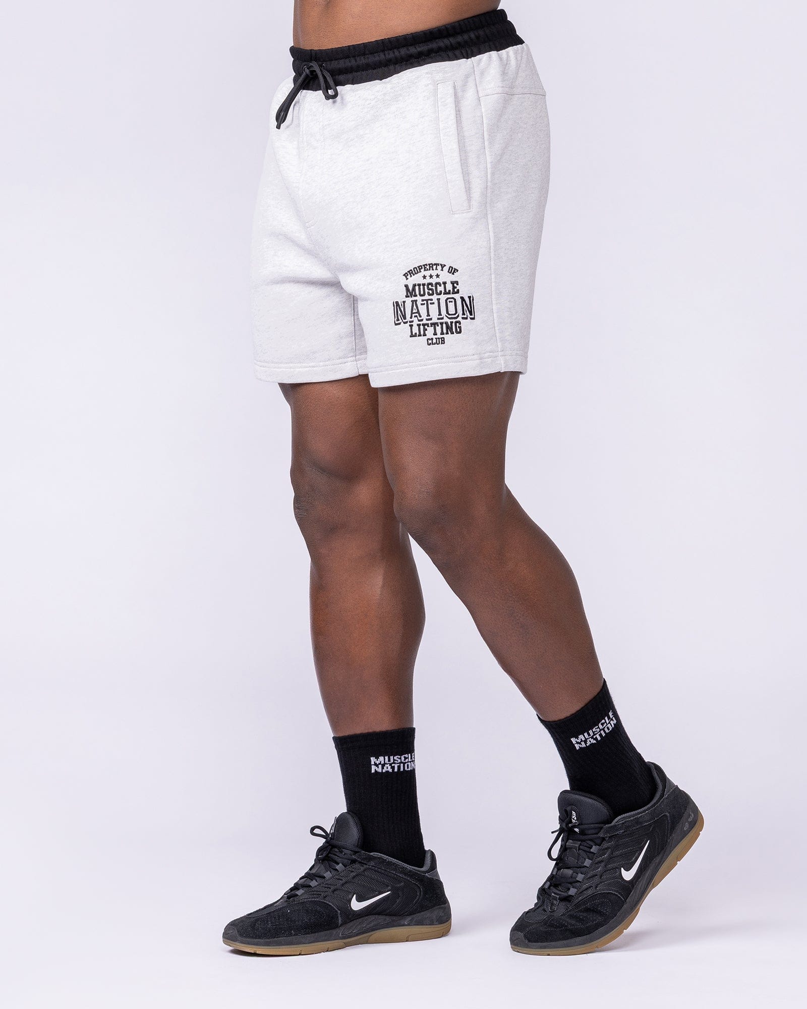Muscle Nation Shorts Archives Sweat 5" Shorts - Snow Grey Marl