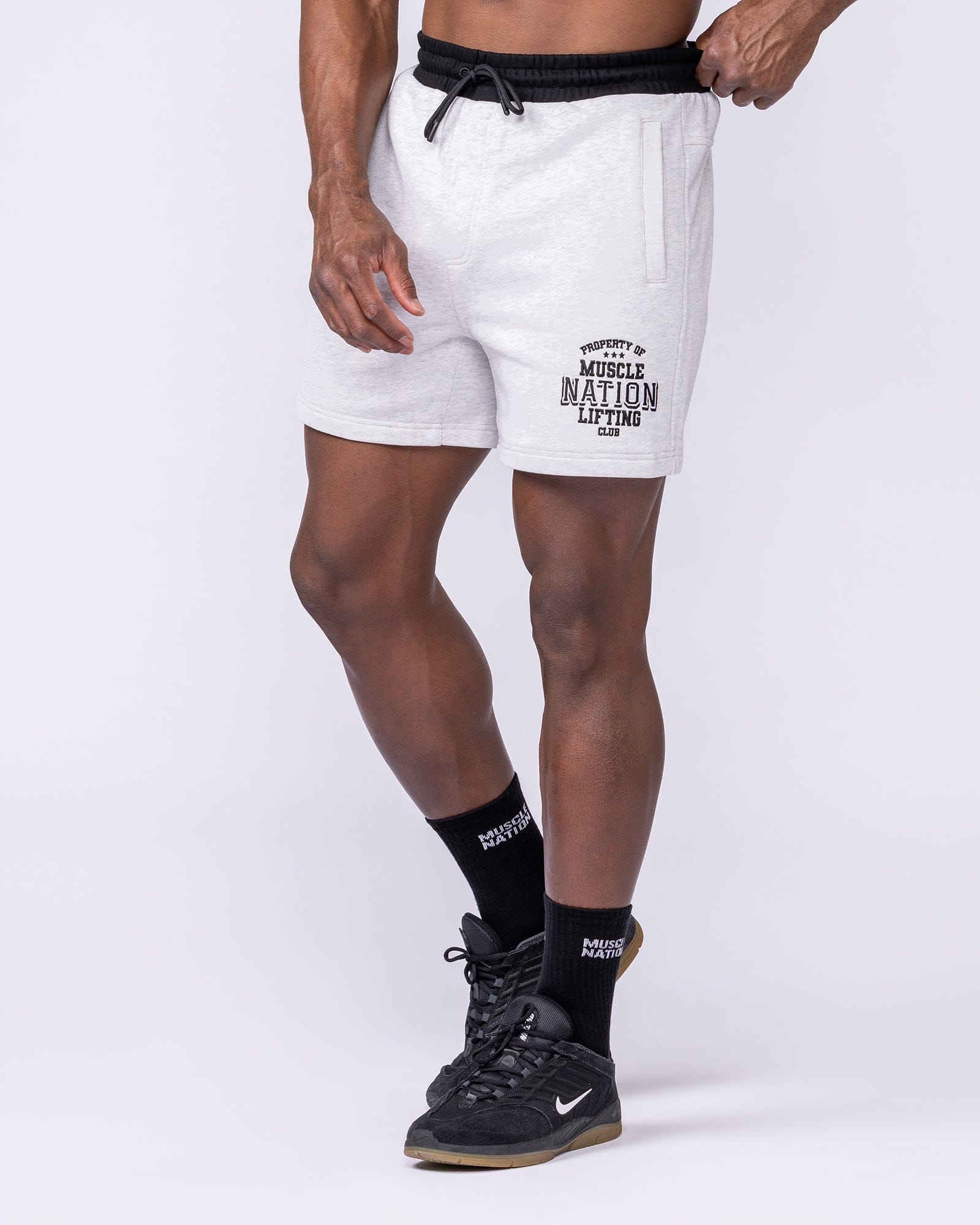 Muscle Nation Shorts Archives Sweat 5" Shorts - Snow Grey Marl