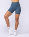 Muscle Nation Shorts Aura Peachy High Invisible Scrunch Bike Shorts - Sapphire