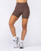 Muscle Nation Shorts Aura Peachy High Invisible Scrunch Midway Shorts - Chestnut