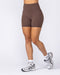 Muscle Nation Shorts Aura Peachy High Invisible Scrunch Midway Shorts - Chestnut