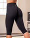 Muscle Nation Shorts Aura Peachy Invisible Scrunch Capri - Black