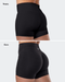 Muscle Nation Shorts Aura Peachy Invisible Scrunch Midway Shorts - Black