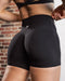 Muscle Nation Shorts Aura Peachy Invisible Scrunch Midway Shorts - Black
