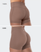 Muscle Nation Shorts Aura Peachy Invisible Scrunch Midway Shorts - Cookie