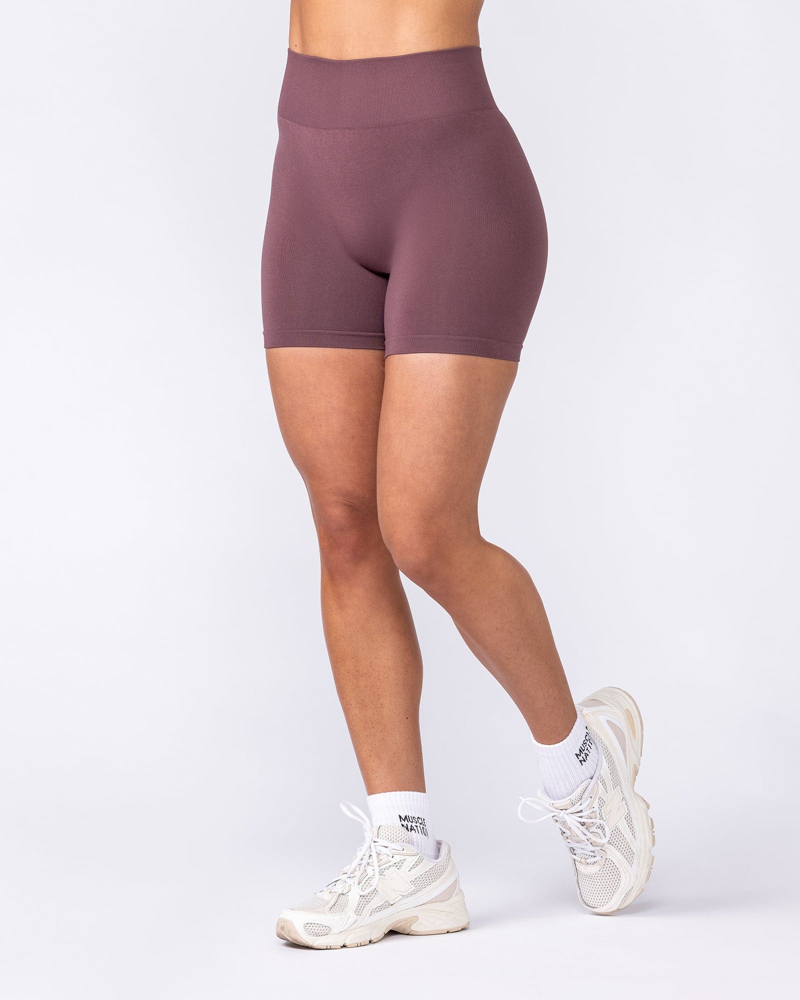 Muscle Nation Shorts Bare Seamless Bike Shorts - Rocky Road Marl