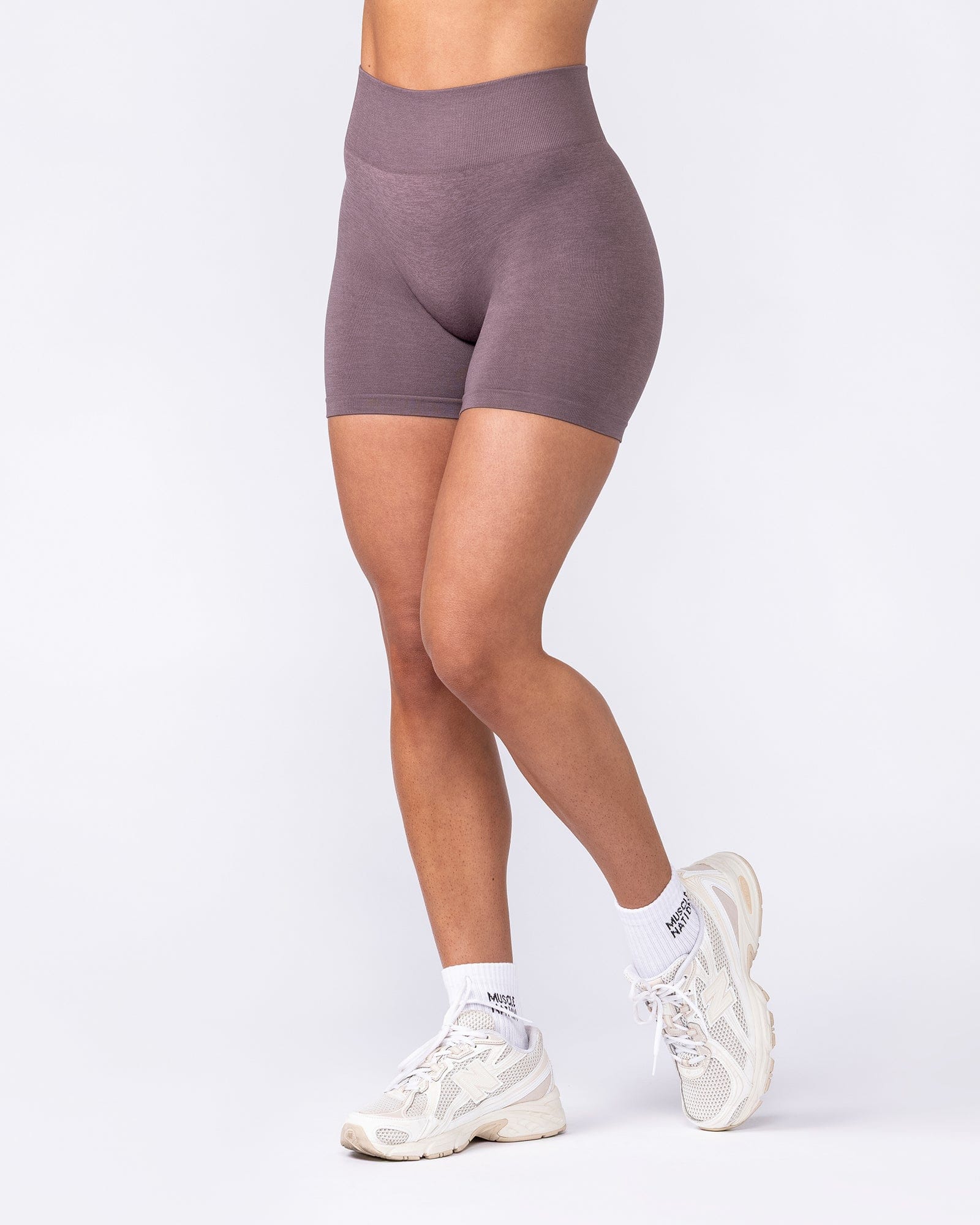 Muscle Nation Shorts Bare Seamless Bike Shorts - Umber Marl