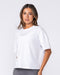 Muscle Nation Shorts Classic Boxy Tee - White