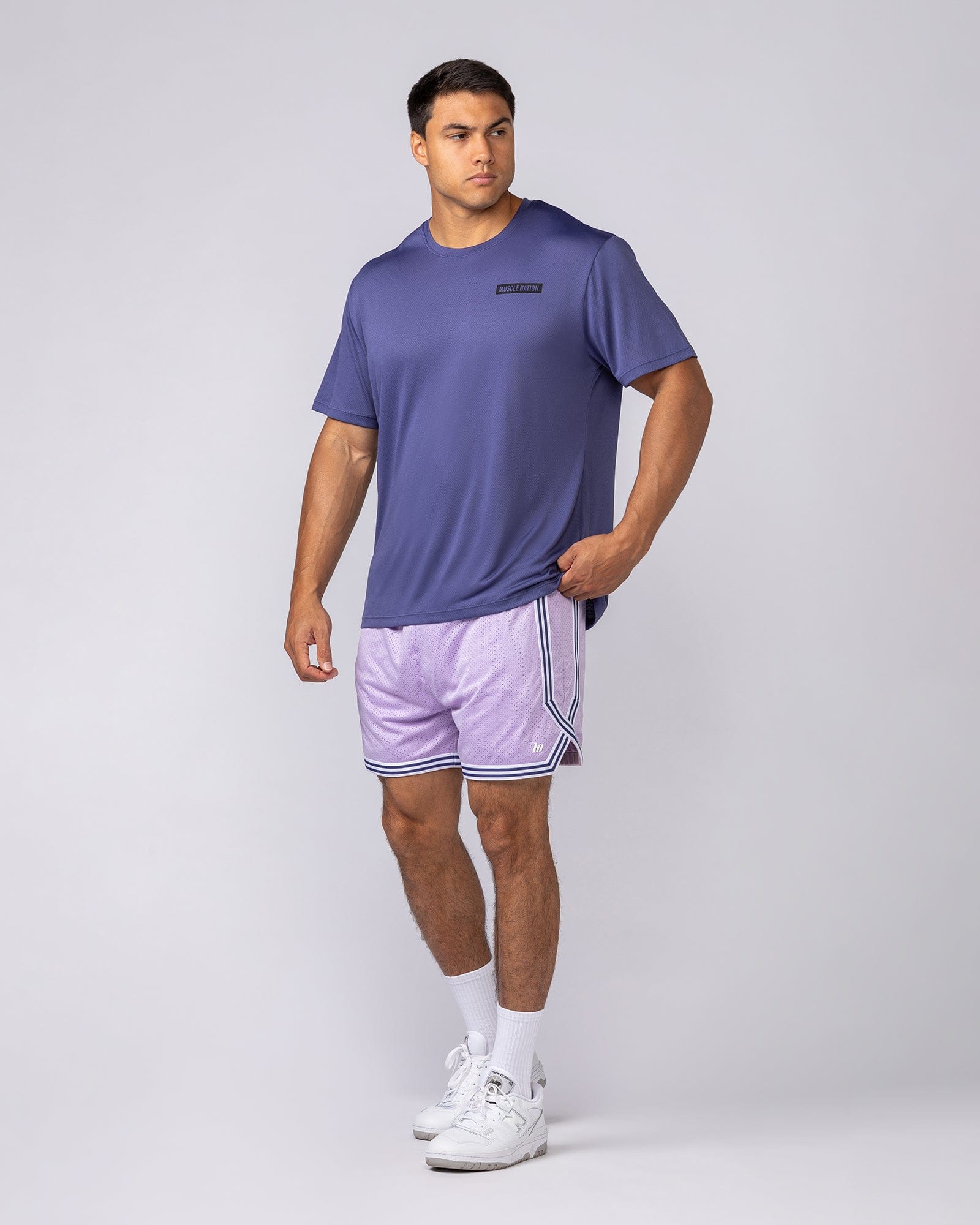 Muscle Nation Shorts Courtside Basketball 5" Shorts - Lavender
