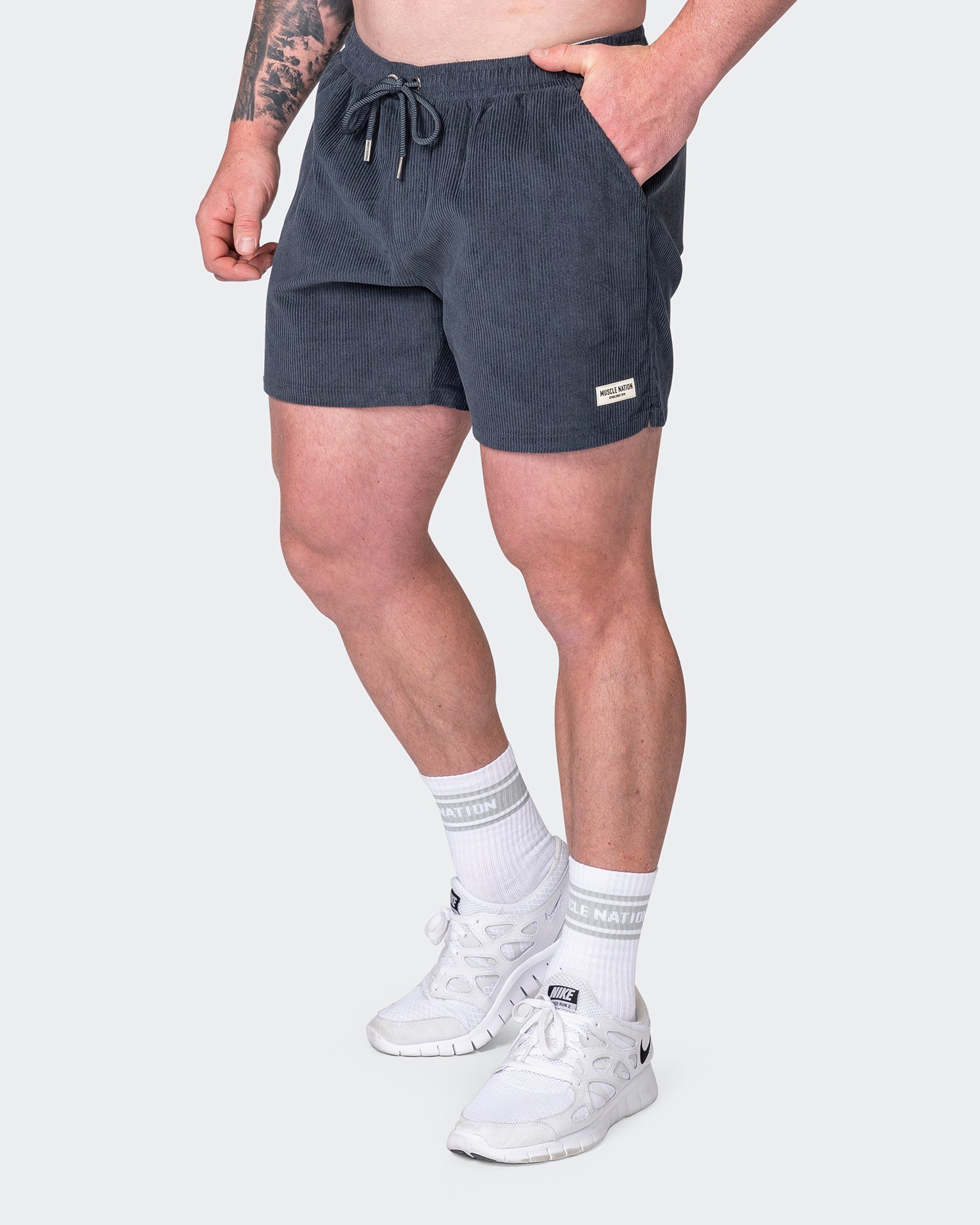 Muscle Nation Shorts Daily Corduroy Shorts - Thunder