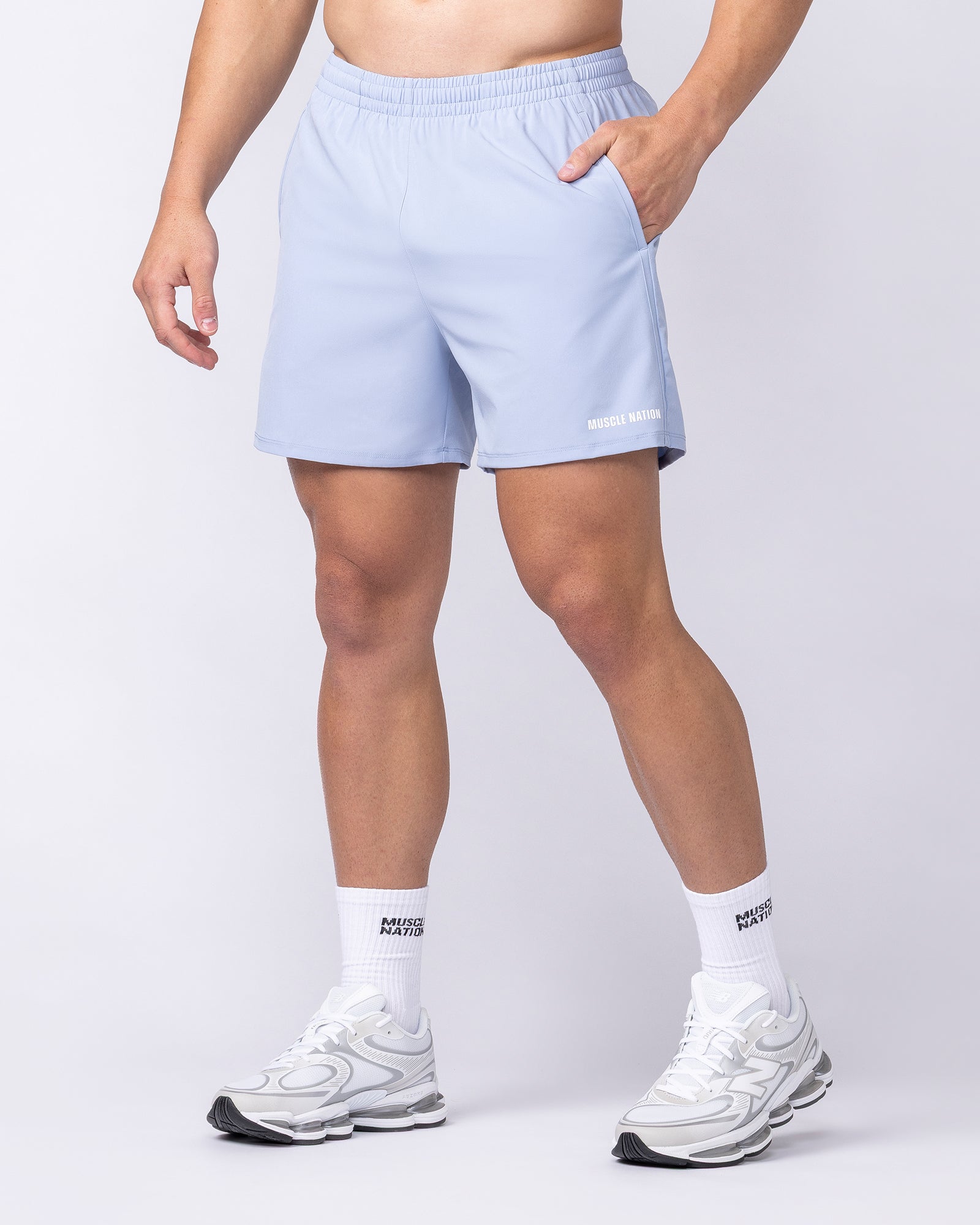 Muscle Nation Shorts Essential Active 5" Shorts - Aero Blue