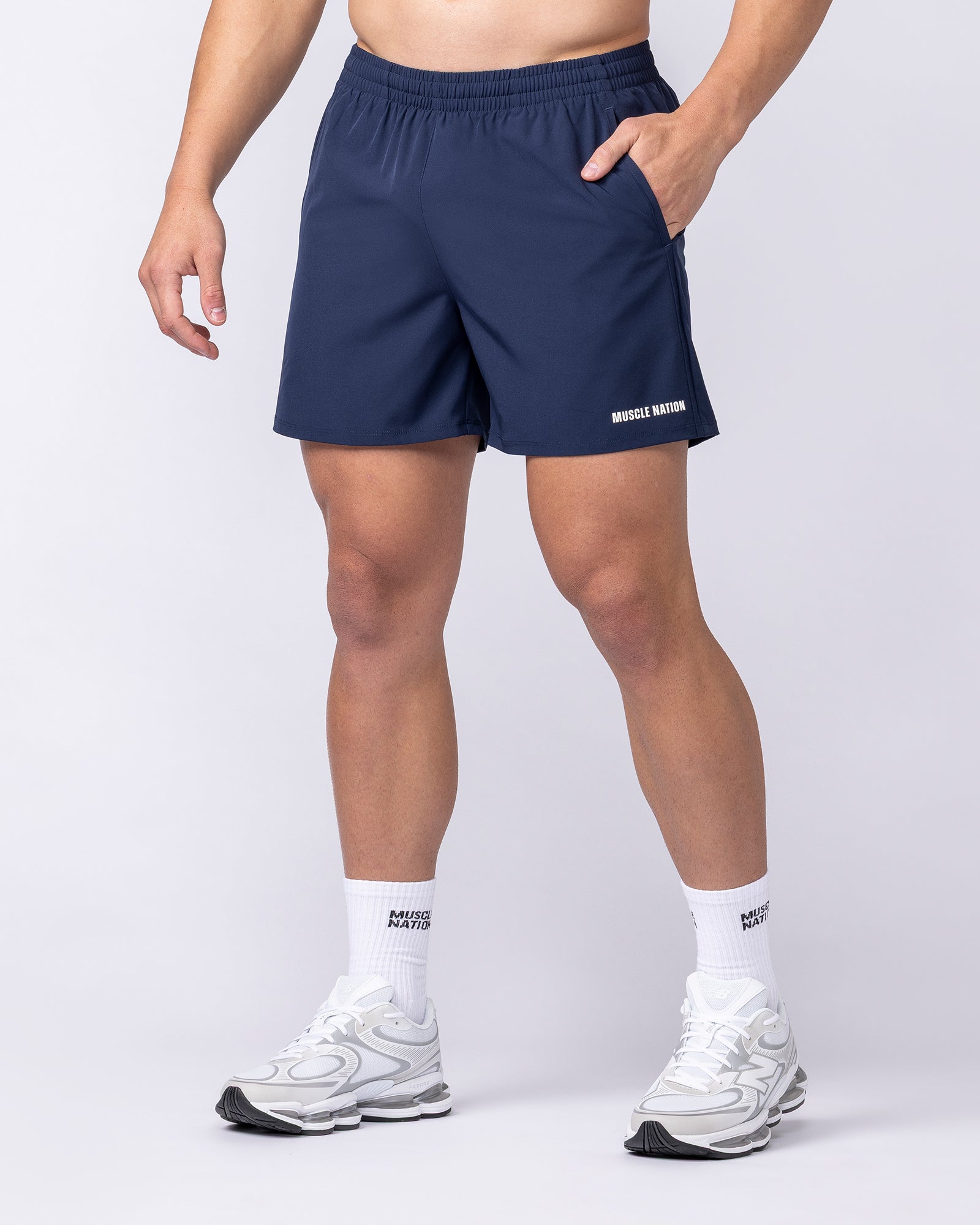 Muscle Nation Shorts Essential Active 5" Shorts - Navy