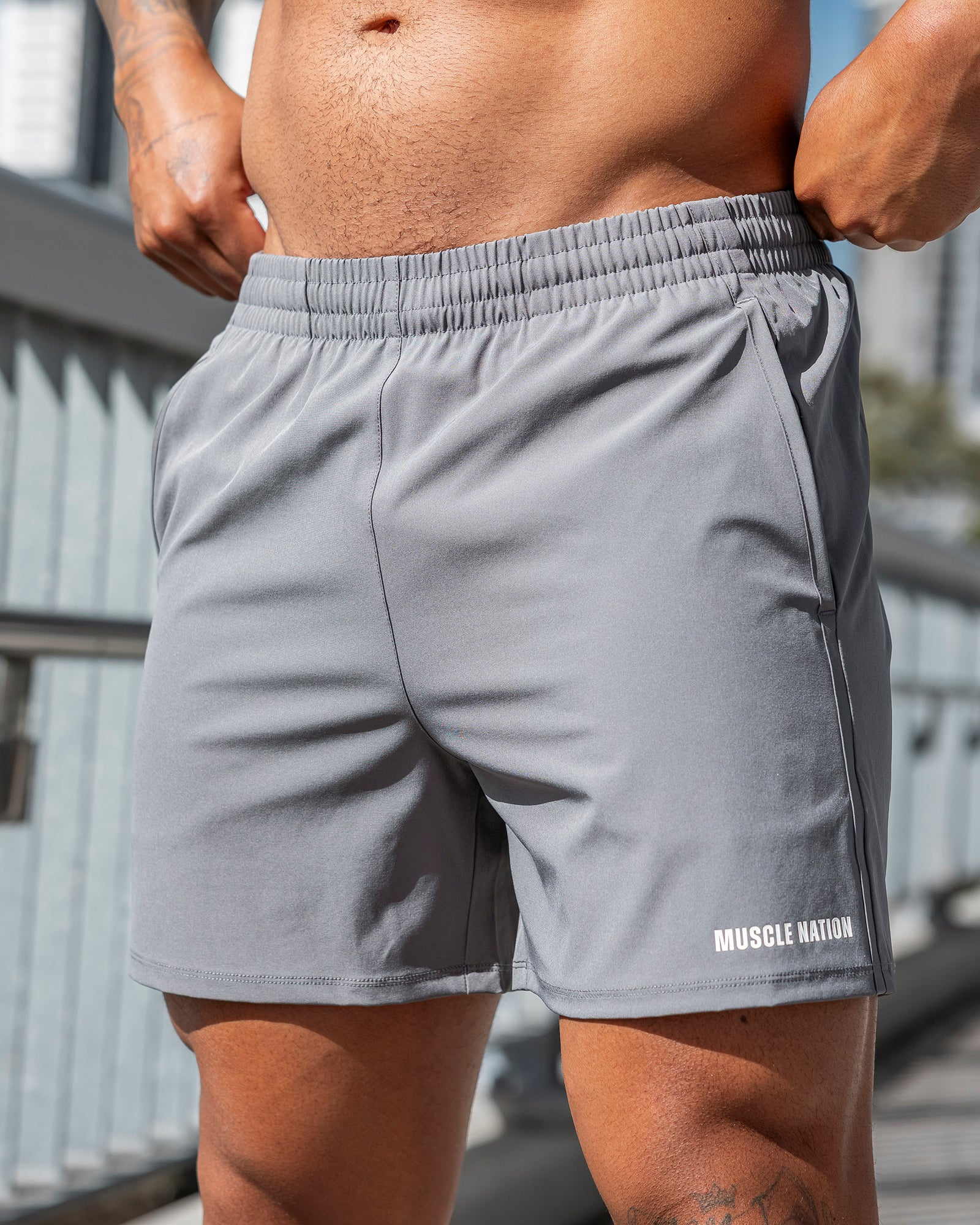 Muscle Nation Shorts Essential Active 5" Shorts - Tornado