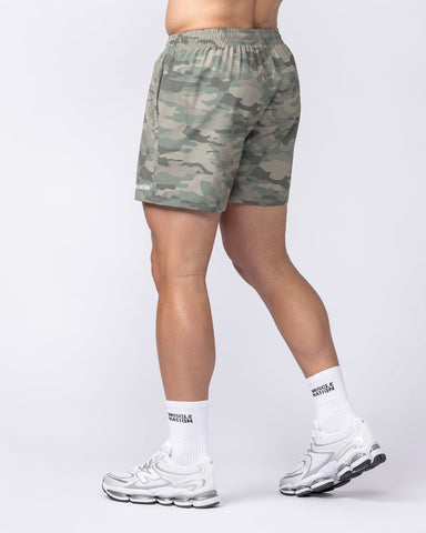 Muscle Nation Shorts Essential Active 5" Shorts - Washed Camo