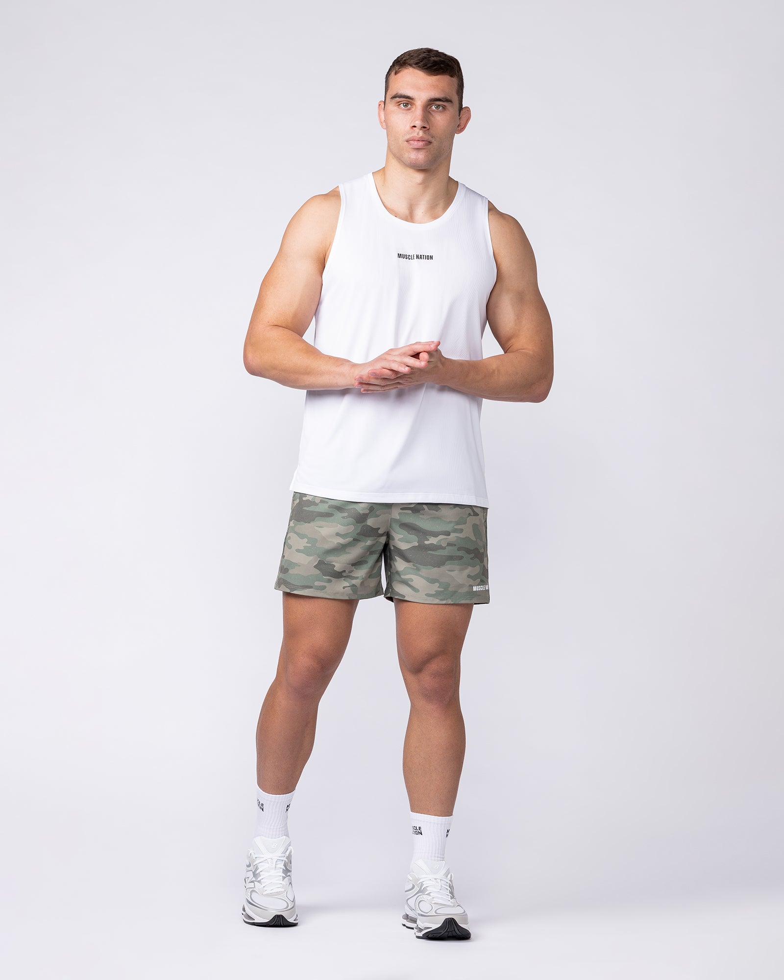 Muscle Nation Shorts Essential Active 5" Shorts - Washed Camo