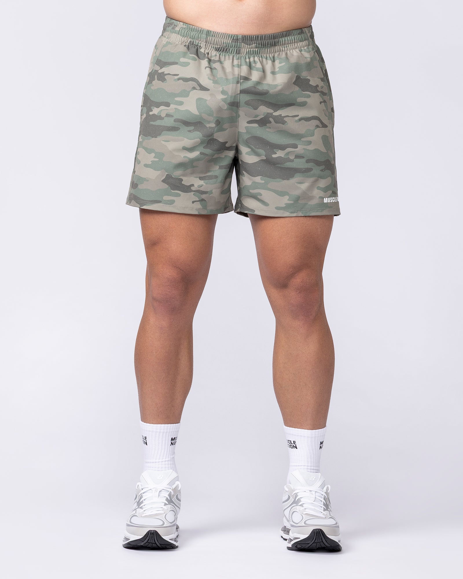 Muscle Nation Shorts Essential Active 5" Shorts - Washed Camo