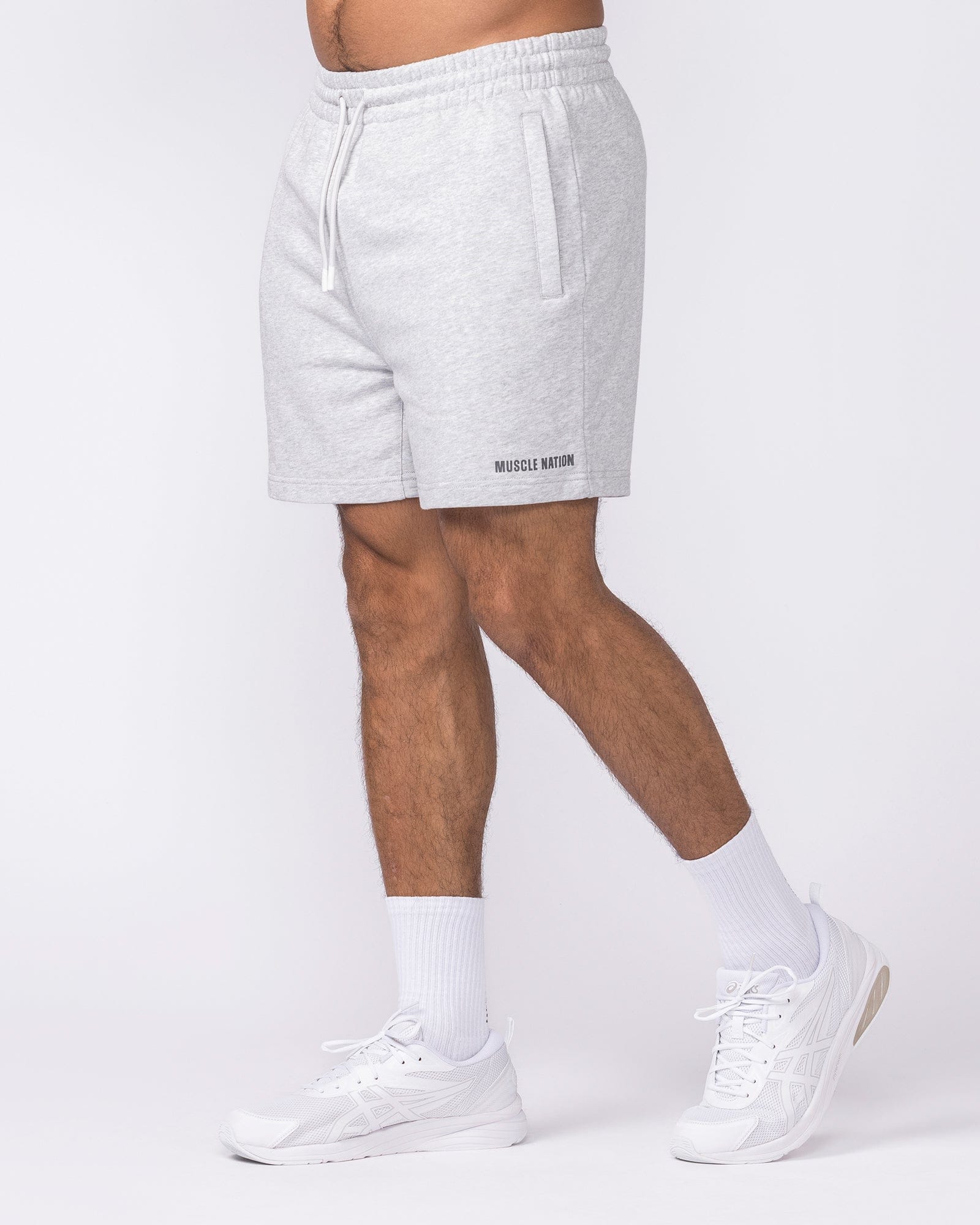 Muscle Nation Shorts Essential Sweat 5" Shorts - Grey Marl