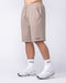 Muscle Nation Shorts Essential Wide Sweat 9" Shorts - Sandstorm