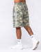 Muscle Nation Shorts Essential Wide Sweat 9" Shorts - Washed Camo