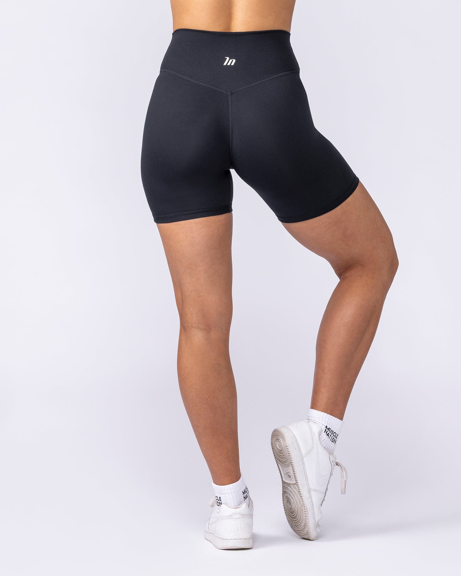 Muscle Nation Shorts Everyday High Rise Bike Shorts - Black