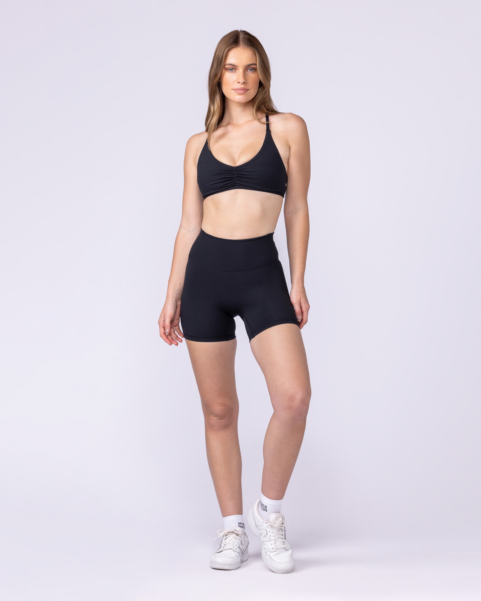 Muscle Nation Shorts Everyday High Rise Midway Shorts - Black