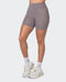 Muscle Nation Shorts Game Changer Scrunch Midway Shorts - Pearl Grey