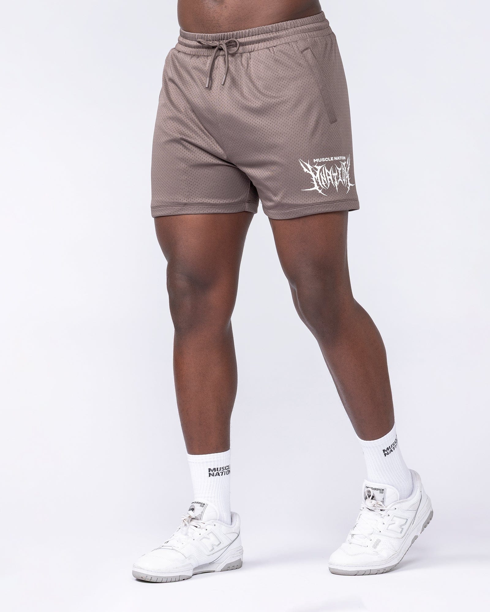 Muscle Nation Shorts Gothic Lay Up 3.5" Shorts - Dark Taupe