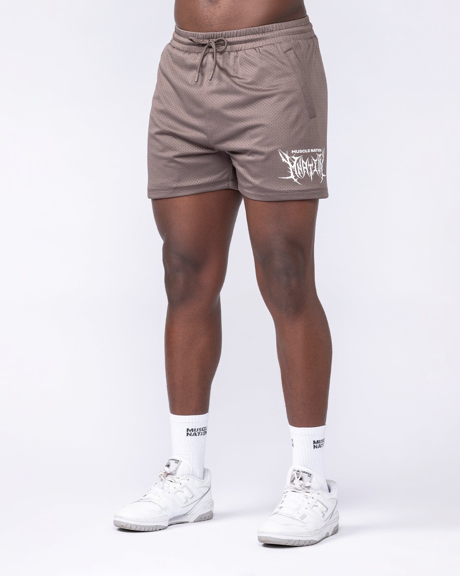 Muscle Nation Shorts Gothic Lay Up 3.5" Shorts - Dark Taupe