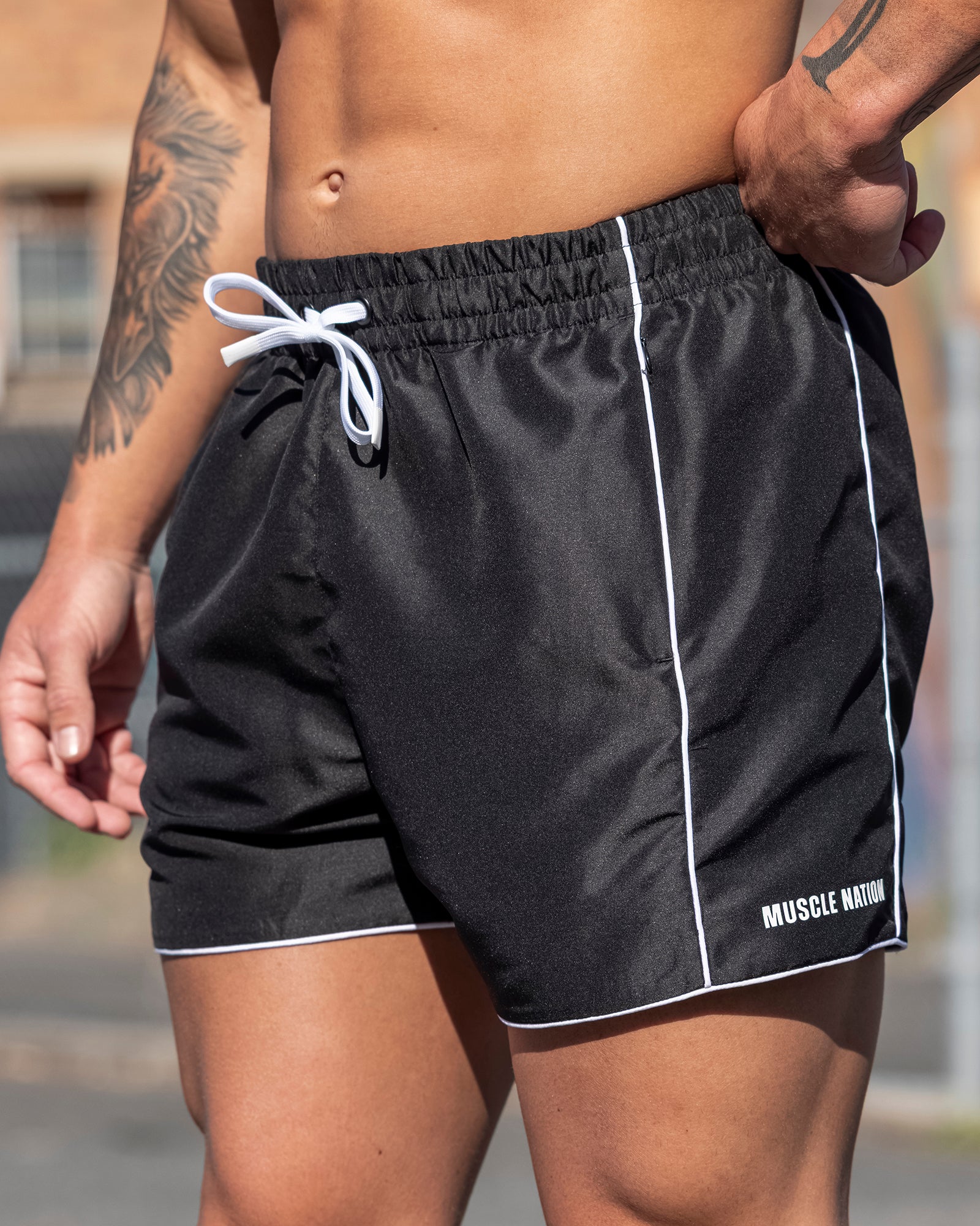 Muscle Nation Shorts Hardline 4" Shorts - Black
